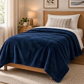 Cobertor Solteiro Paris Comfort 1,50X2,20M Havan Casa - Marinho