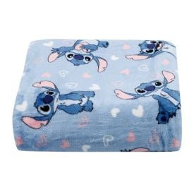 Cobertor Solteiro 100% Poliéster Disney - Stitch Corações