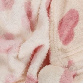 Cobertor Solteiro Infantil Pompom Havan Kids - Coração Rosa
