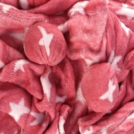 Cobertor Solteiro Infantil Pompom Havan Kids - Rosa Estrela
