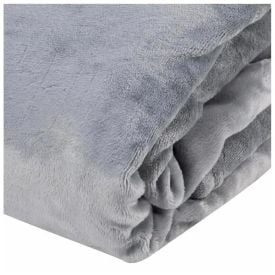 Cobertor Solteiro Microfibra Velour Clássico Camesa - Cinza Claro