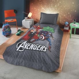 Cobre Leito Solteiro Infantil Disney Hedrons 1 Pç - Avengers Universe