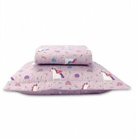 Kit Colcha Solteiro Dupla Face Matelado Havan Kids 2 pçs - Unicórnio Lilás