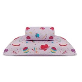 Kit Colcha Solteiro Dupla Face Matelado Havan Kids 2 pçs - Galaxy Girl Rosa
