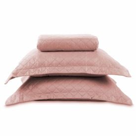 Kit Colcha King Lisa Versalhes/Napoli Havan Casa 3 pçs - Rose