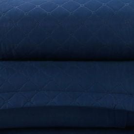 Kit Colcha King Lisa Versalhes/Napoli Havan Casa 3 pçs - Midnight Blue