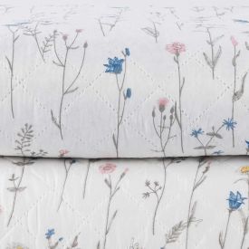 Kit Colcha Solteiro Versalhes/Napoli Estampada Havan Casa 2 pçs - Floral Off