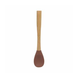Colher De Silicone Com Cabo De Bambu Havan Casa - Marrom Rosado
