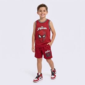 Conjunto 4 a 10 Anos Infantil Spider Menino Marvel Vermelho