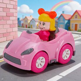 Conjunto Carrinho e Boneca Joy Sport Car Girl Bs Toys
