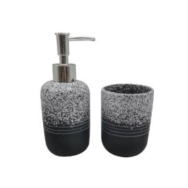 Conjunto De Banheiro Da Havan Casa 2 Peças Sofia - Cinza e Preto