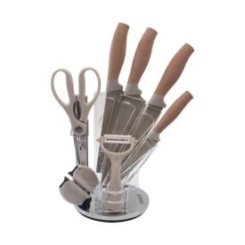 Conjunto de Facas com Suporte Cepo Madri 8 Pe&ccedil;as - Havan Casa