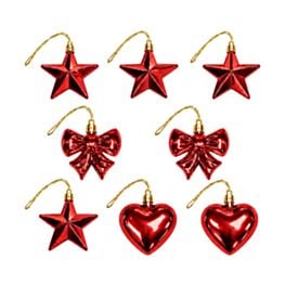 Conjunto Enfeites Natalinos Havan Casa - Vermelho