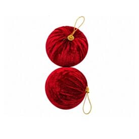 Conjunto Natalino Bolas de Veludo 12Cm Tuut