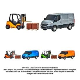Conjunto Van e Empilhadeira Iveco Daily Usual Brinquedos - Sortido