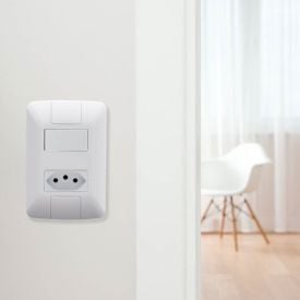 Conjunto1 Interruptor E 1 Tomada Simples 6 A 250 V Tramontina - 57241064