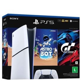Console Playstation 5 Sony Slim Digital 825Gb com Jogos Astro Bot e Gran Turismo 7
