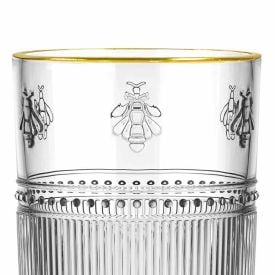 Copo Alto Abelha Filete Dourado L’Hermitage 350Ml - Vidro