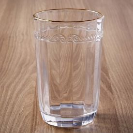 Copo Long Drink Imperial com Filete Dourado Lyor 370Ml - Transparente