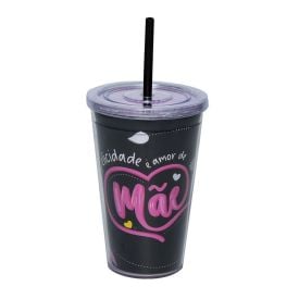 Copo Com Canudo Lumni 500Ml - Dia das Mães
