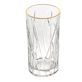 Copo De Cristal Filete Dourado Forest L'hermitage 350Ml - Transparente