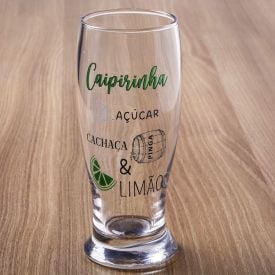 Copo De Vidro Munich De Caipirinha Divertido Decormartin - 530ml