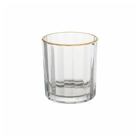 Copo De Whisky Atenas Havan Casa 320 Ml - Filete Dourado