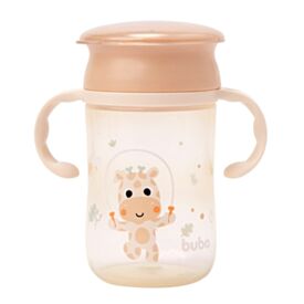 Copo Infantil com Alça 360° Bubazoo Buba - Girafa