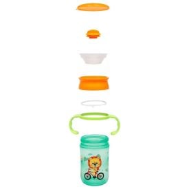 Copo Infantil Com Alça 360° Bubazoo Buba - Leão