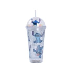 Copo Led com Canudo Stitch Disney 450Ml - Sortido