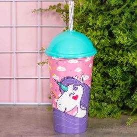 Copo Shake Unicórnio Plasútil 500Ml - Colors
