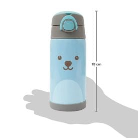 Copo Térmico Infantil Com Canudo Gumy Buba - Azul Claro
