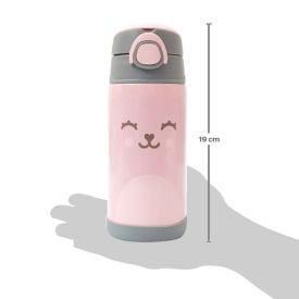 Copo Térmico Infantil Com Canudo Gumy Buba - Rosa Claro