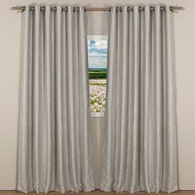 Cortina Para Quarto E Sala 3,60X2,50 M Corta Luz Velvet Requinte Bella Janela - Titanio