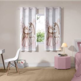 Cortina Blackout Infantil 2,40X1,70 m Havan Casa - Princesa