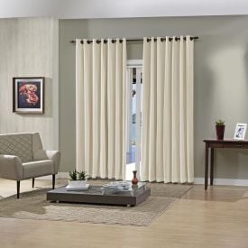 Cortina Para Quarto E Sala 2,00X1,60 M Blackout Pratika Lisboa Havan Casa - Areia