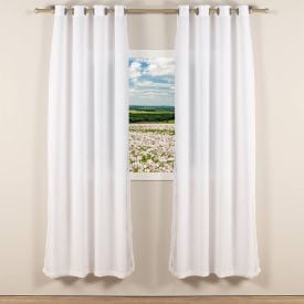 Cortina Para Quarto E Sala 2,60X2,30M Capri Com Forro Havan Casa - Magnólia 