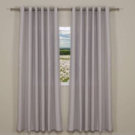 Cortina para Quarto e Sala 4,00X2,30 m Chenille Havan Casa - Branco Cinza