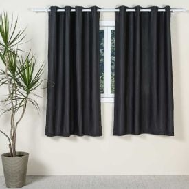 Cortina Para Sala E Quarto 2,60X1,70 M Pantex Rústica Havan Casa - Preto