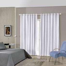 Cortina para Quarto e Sala 2,60X2,30 m Voil Bellini Havan Casa - Branco