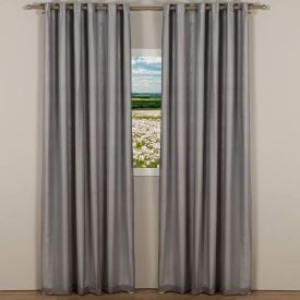 Cortina Para Quarto E Sala 3,60X2,50 M Pratika Lisa Slim Voil Havan Casa - Titanio