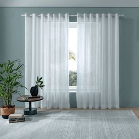 Cortina Para Quarto E Sala 2,60X2,30 M Rústica Luxor Havan Casa - Branco