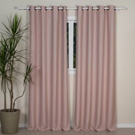 Cortina para Quarto e Sala 2,60X2,30 m Rústica Pantex Havan Casa - Dusk Rose