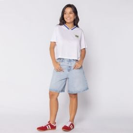 Cropped feminino do Brasil Dry Fit Scream branco