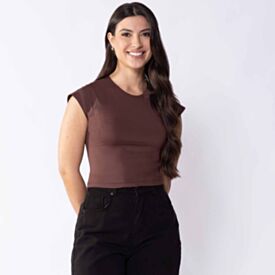 Cropped Feminino Com Manga Japonesa Boby Blues