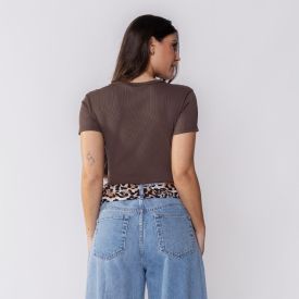 Cropped Feminino Manga Curta Boby Blues