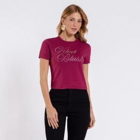 Cropped Feminino Velvet Blush Boby Blues