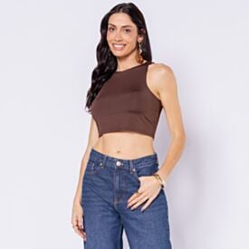 Cropped Regata Feminino Em Poliamida Boby Blues