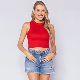 Cropped Regata Feminino Tricot Patricia Foster