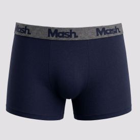 Cueca Boxer Em Algodão Mash Azul Marinho